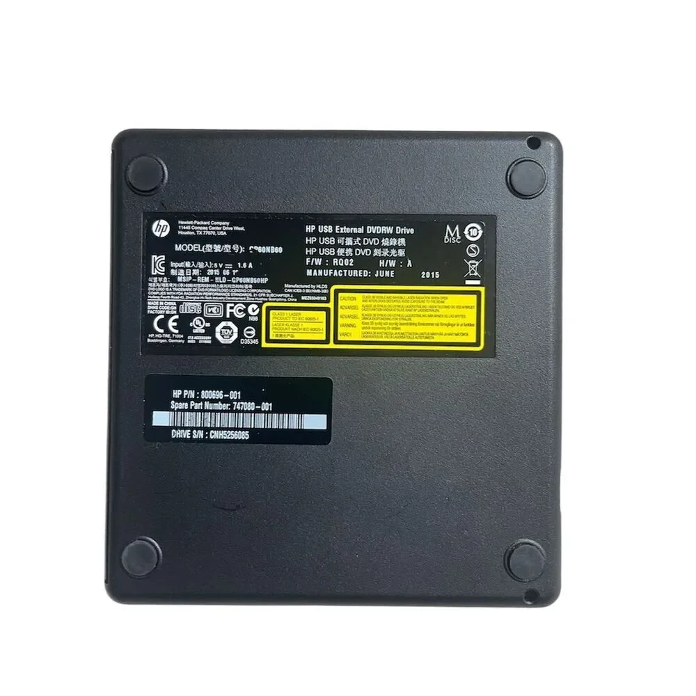 HP USB External DVDRW Drive Compact Lightweight for PC